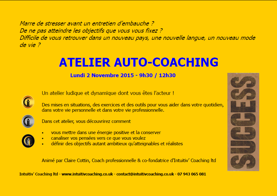 Atelier coaching 2 nov